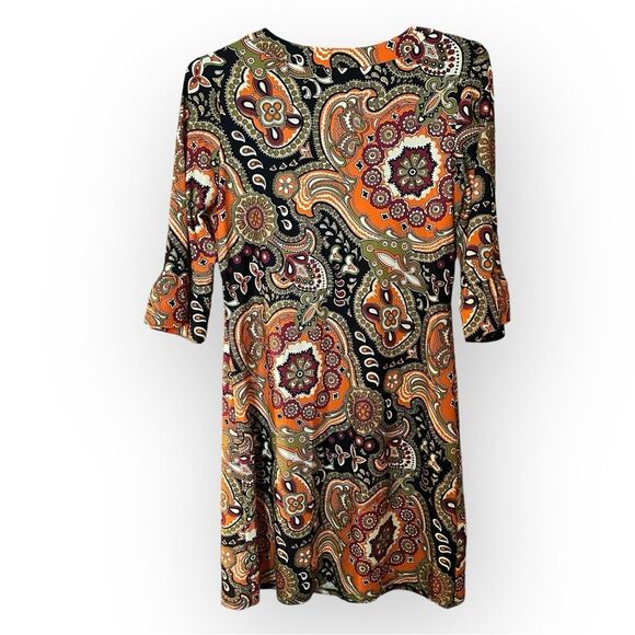 Jude Connally Orange Fall Dress Size Large - Picture 3 of 7